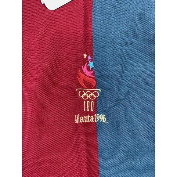 NWT Vintage Champion Shirt Men's Colorblock Polo Atlanta Olympics 1996‎ XL - Picture 4 of 9